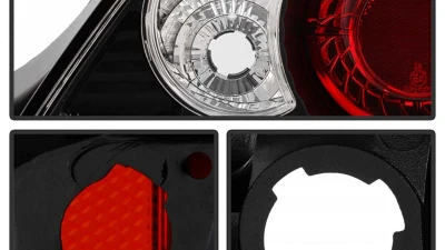 Spyder Auto Black Altezza Tail Lights for Acura RSX 2002-2004, LED, Custom Fit                                     - ALT-YD-ARSX02-BK - Image 4