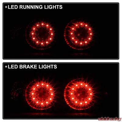 Spyder Auto Black LED Tail Lights for Acura RSX 2002-2004, Custom Fit, Durable Design - ALT-YD-ARSX02-LED-BK