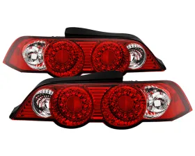 Spyder Auto Red Clear LED Tail Lights for Acura RSX 2002-2004, ALT-YD-ARSX02-LED-RC