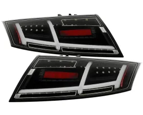 Spyder Auto Black LED Taillights for Audi TT 2007-2012, ALT-YD-ATT07-LED-BK