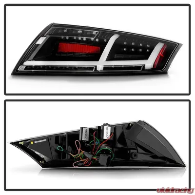 Spyder Auto Black LED Taillights for Audi TT 2007-2012, ALT-YD-ATT07-LED-BK - ALT-YD-ATT07-LED-BK