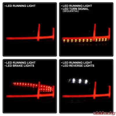 Spyder Auto Black LED Taillights for Audi TT 2007-2012, ALT-YD-ATT07-LED-BK - ALT-YD-ATT07-LED-BK