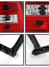 Spyder Auto Red Clear Euro Style Taillights for BMW E34 540i Touring 1993-1995                                     - ALT-YD-BE3488-RC - Image 3