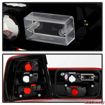 Spyder Auto Red Clear Euro Style Taillights for BMW E34 540i Touring 1993-1995 - ALT-YD-BE3488-RC