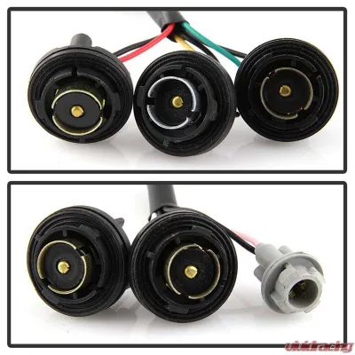 Spyder Auto Red Clear Euro Style Taillights for BMW E34 540i Touring 1993-1995 - ALT-YD-BE3488-RC