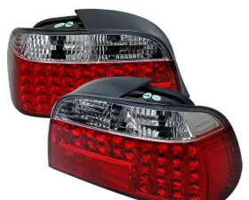 Spyder Auto Red Clear LED Taillights for BMW E38 L7 1998-2001, Durable Design