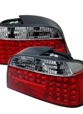 Spyder Auto Red Clear LED Taillights for BMW E38 L7 1998-2001, Custom Fit                                     - ALT-YD-BE3895-LED-RC - Image 9