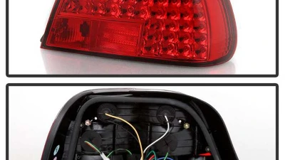 Spyder Auto Red Clear LED Taillights for BMW E38 L7 1998-2001, ALT-YD-BE3895-RC                                     - ALT-YD-BE3895-LED-RC - Image 2