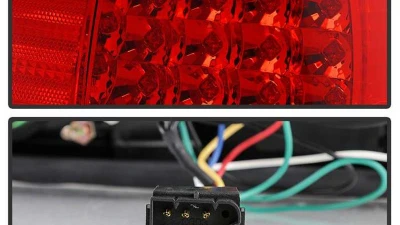 Spyder Auto Red Clear LED Taillights for BMW E38 L7 1998-2001, ALT-YD-BE3895-RC                                     - ALT-YD-BE3895-LED-RC - Image 4