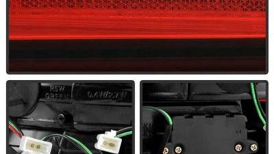 Spyder Auto Red Clear LED Taillights for BMW E38 L7 1998-2001, ALT-YD-BE3895-RC                                     - ALT-YD-BE3895-LED-RC - Image 5