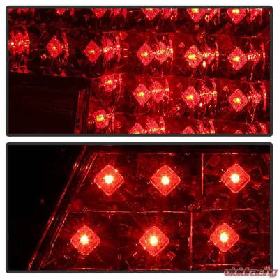 Spyder Auto Red Clear LED Taillights for BMW E38 L7 1998-2001, Custom Fit - ALT-YD-BE3895-LED-RC