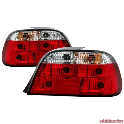 Spyder Auto Red Clear Crystal Taillights for BMW E38 L7 1998-2001, ALT-YD-BE3895-RC - ALT-YD-BE3895-RC