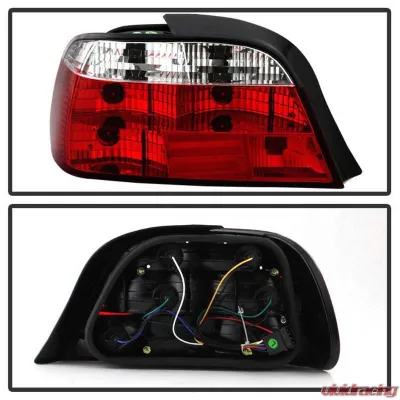 Spyder Auto Red Clear Crystal Taillights for BMW E38 L7 1998-2001, ALT-YD-BE3895-RC - ALT-YD-BE3895-RC