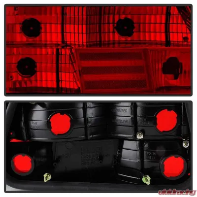Spyder Auto Red Clear Crystal Taillights for BMW E38 L7 1998-2001, ALT-YD-BE3895-RC - ALT-YD-BE3895-RC