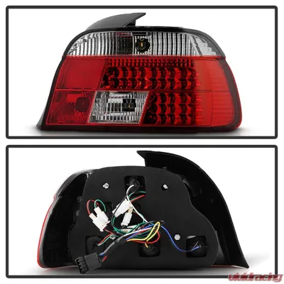 Spyder Auto Red Clear LED Tail Lights for BMW E39 5-Series 1997-2000 - ALT-YD-BE3997-LED-RC