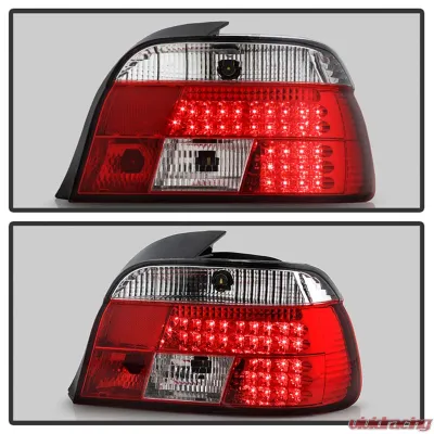 Spyder Auto Red Clear LED Tail Lights for BMW E39 5-Series 1997-2000 - ALT-YD-BE3997-LED-RC