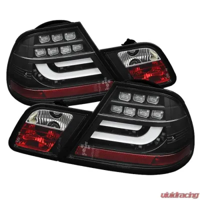 Spyder Auto Black LED Taillights with Light Bar for BMW E46 330xi 2-Door Coupe 2001-2003 - ALT-YD-BE4600-LBLED-BK