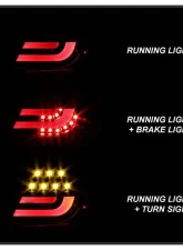 Spyder Auto Black LED Taillights with Light Bar for BMW E46 330xi 2-Door Coupe 2001-2003                                     - ALT-YD-BE4600-LBLED-BK - Image 9