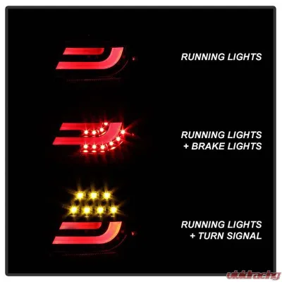 Spyder Auto Black LED Taillights with Light Bar for BMW E46 330xi 2-Door Coupe 2001-2003 - ALT-YD-BE4600-LBLED-BK