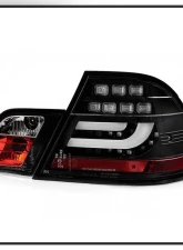Spyder Auto Black LED Taillights with Light Bar for BMW E46 330xi 2-Door Coupe 2001-2003                                     - ALT-YD-BE4600-LBLED-BK - Image 2