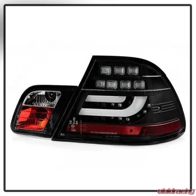 Spyder Auto Black LED Taillights with Light Bar for BMW E46 330xi 2-Door Coupe 2001-2003 - ALT-YD-BE4600-LBLED-BK
