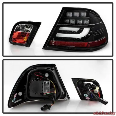 Spyder Auto Black LED Taillights with Light Bar for BMW E46 330xi 2-Door Coupe 2001-2003 - ALT-YD-BE4600-LBLED-BK