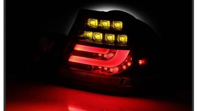 Spyder Auto Black LED Taillights with Light Bar for BMW E46 330xi 2001-2003                                     - ALT-YD-BE4600-LBLED-BK - Image 6