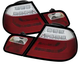 Spyder Auto Red Clear LED Taillights Light Bar for BMW E46 330xi 2001-2003 2-Door Coupe