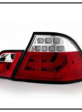 Spyder Auto Red Clear LED Taillights with Light Bar for BMW E46 330xi 2001-2003                                     - ALT-YD-BE4600-LBLED-RC - Image 2