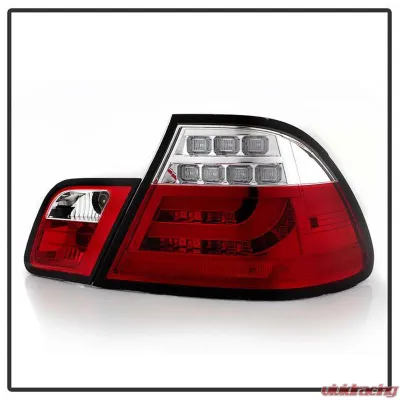 Spyder Auto Red Clear LED Taillights with Light Bar for BMW E46 330xi 2001-2003 - ALT-YD-BE4600-LBLED-RC