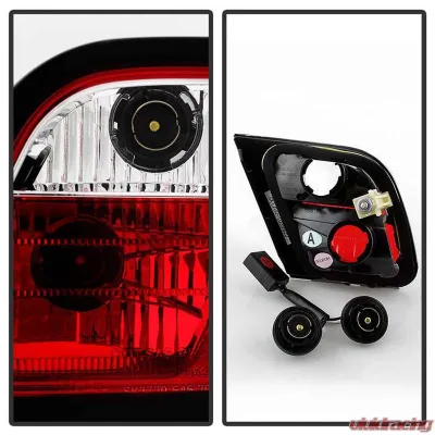 Spyder Auto Red Clear LED Taillights with Light Bar for BMW E46 330xi 2001-2003 - ALT-YD-BE4600-LBLED-RC