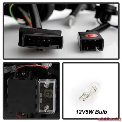 Spyder Auto Red Clear LED Taillights with Light Bar for BMW E46 330xi 2001-2003 - ALT-YD-BE4600-LBLED-RC