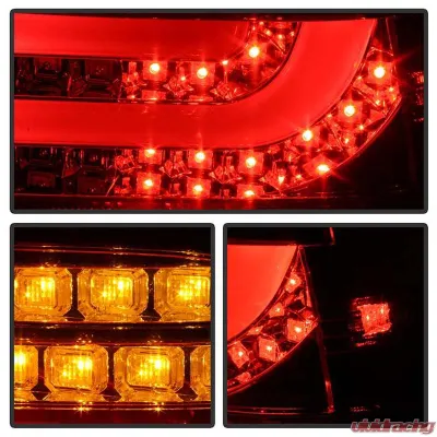 Spyder Auto Red Clear LED Taillights with Light Bar for BMW E46 330xi 2001-2003 - ALT-YD-BE4600-LBLED-RC