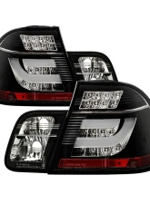 Spyder Auto Black LED Taillights for BMW E46 330xi 4-Door 2002-2005, Light Bar Style                                     - ALT-YD-BE4602-4D-LBLED-BK - Image 11