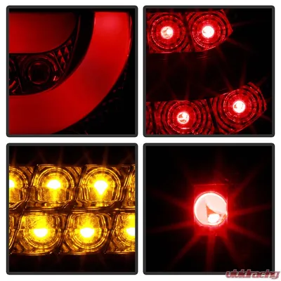 Spyder Auto Black LED Taillights for BMW E46 330xi 4-Door 2002-2005, Light Bar Style - ALT-YD-BE4602-4D-LBLED-BK