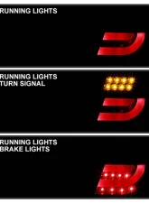 Spyder Auto Black LED Taillights for BMW E46 330xi 4-Door 2002-2005, Light Bar Style                                     - ALT-YD-BE4602-4D-LBLED-BK - Image 11