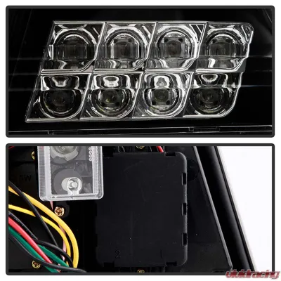 Spyder Auto Black LED Taillights for BMW E46 330xi 4-Door 2002-2005, Light Bar Style - ALT-YD-BE4602-4D-LBLED-BK