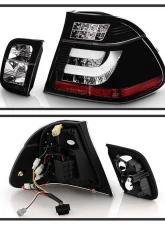 Spyder Auto Black LED Taillights for BMW E46 330xi 4-Door 2002-2005, Light Bar Style                                     - ALT-YD-BE4602-4D-LBLED-BK - Image 7