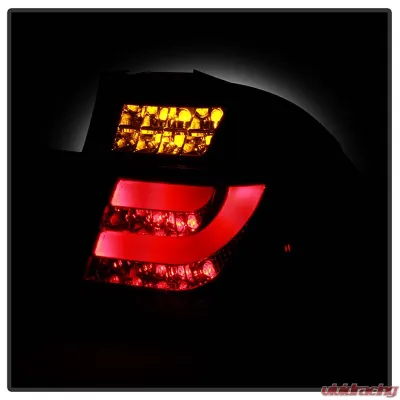 Spyder Auto Black LED Taillights for BMW E46 330xi 4-Door 2002-2005, Light Bar Style - ALT-YD-BE4602-4D-LBLED-BK