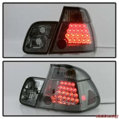 Spyder Auto Smoke Taillights for BMW E46 330xi 4-Door 2002-2005, LED, ALT-YD-BE4602-4D - ALT-YD-BE4602-4D-LED-SM
