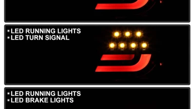 Spyder Auto Black LED Taillights for BMW E46 330xi 2-Door 2004-2006, Light Bar Style                                     - ALT-YD-BE4604-LBLED-BK - Image 11