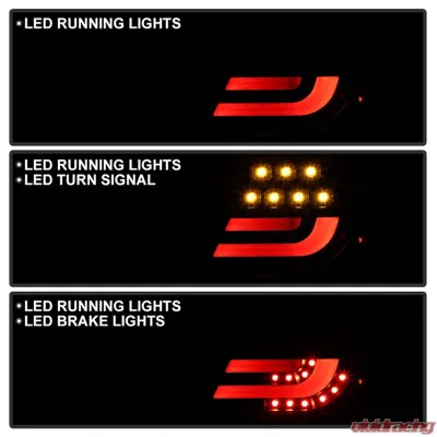 Spyder Auto Black LED Taillights for BMW E46 330xi 2-Door 2004-2006 - ALT-YD-BE4604-LBLED-BK