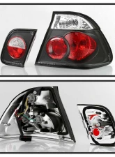Spyder Auto Black Euro Style Taillights for BMW E46 330xi 4-Door 2001                                     - ALT-YD-BE4699-4D-BK - Image 3