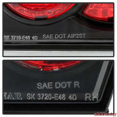 Spyder Auto Black Euro Style Taillights for BMW E46 330xi 4-Door 2001 - ALT-YD-BE4699-4D-BK