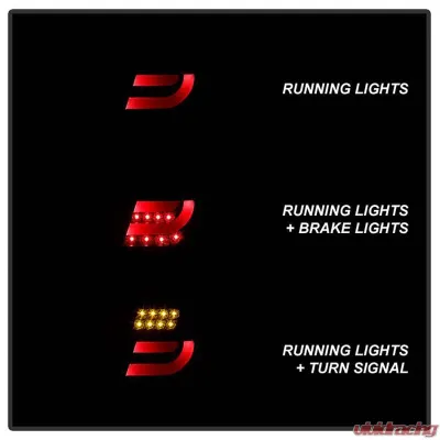 Spyder Auto Black LED Taillights for BMW E46 330xi 4-Door 2001, Light Bar Style - ALT-YD-BE4699-4D-LBLED-BK