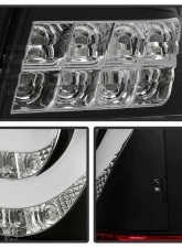 Spyder Auto Black LED Taillights for BMW E46 330xi 4-Door 2001, Light Bar Style                                     - ALT-YD-BE4699-4D-LBLED-BK - Image 4