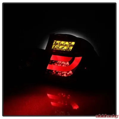 Spyder Auto Black LED Taillights for BMW E46 330xi 4-Door 2001, Light Bar Style - ALT-YD-BE4699-4D-LBLED-BK