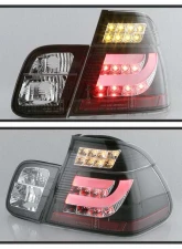 Spyder Auto Black LED Taillights for BMW E46 330xi 4-Door 2001, Light Bar Style                                     - ALT-YD-BE4699-4D-LBLED-BK - Image 8