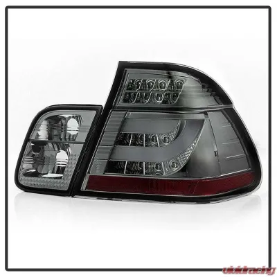 Spyder Auto Smoke LED Taillights for BMW E46 330xi 4-Door 2001, ALT-YD-BE4699-4D-LBLED-SM - ALT-YD-BE4699-4D-LBLED-SM
