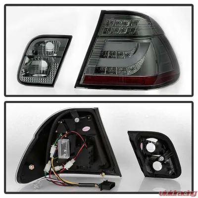 Spyder Auto Smoke LED Taillights for BMW E46 330xi 4-Door 2001, ALT-YD-BE4699-4D-LBLED-SM - ALT-YD-BE4699-4D-LBLED-SM
